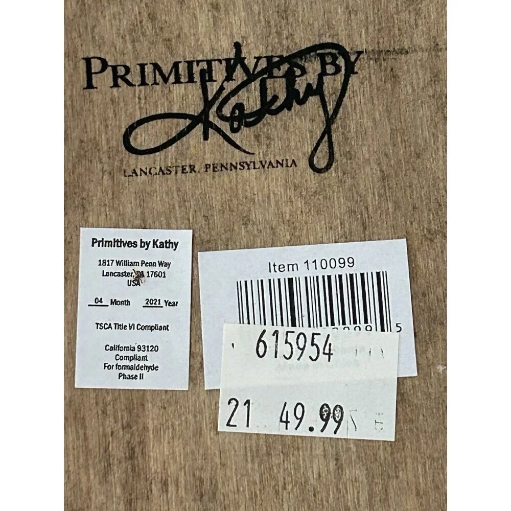 Primitives by Kathy Santa Claus Christmas Holiday Wooden Block Wall Art 16 x 16
